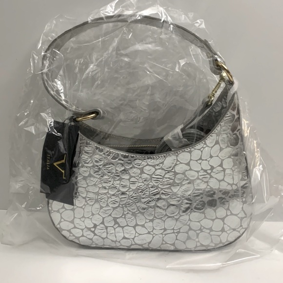 FINAL SALE V Italia Made in Italy. Trademark of Versace Metallic Leather Bag - Picture 6 of 8